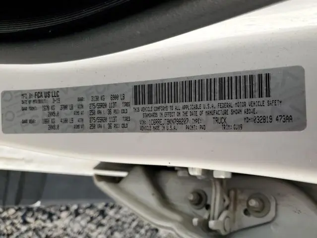 2019 RAM 1500 LARAMIE  