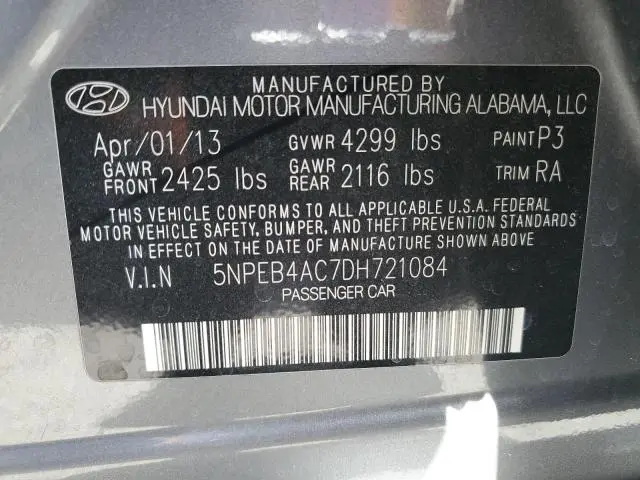 2013 HYUNDAI SONATA GLS  