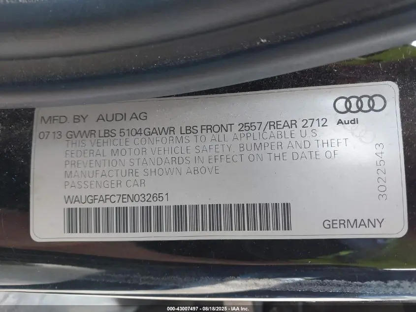 2014 AUDI A6 2.0T PREMIUM