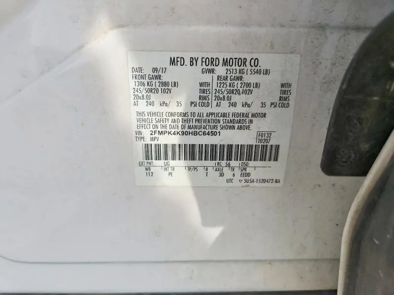 2017 FORD EDGE TITANIUM  