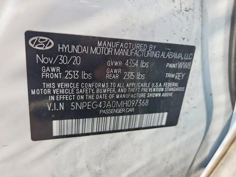 2021 HYUNDAI SONATA SE  