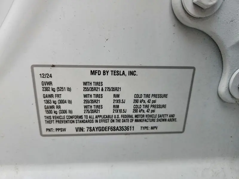 2025 TESLA MODEL Y   