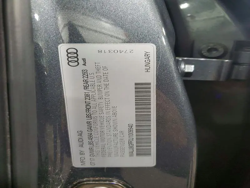 2018 AUDI A3 PREMIUM PLUS  