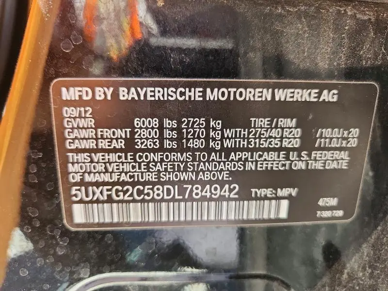 2013 BMW X6 XDRIVE35I  