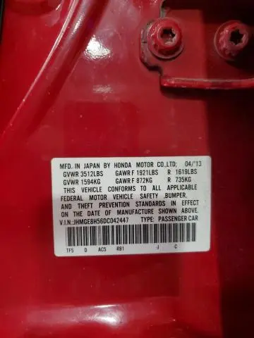 2013 HONDA FIT SPORT  