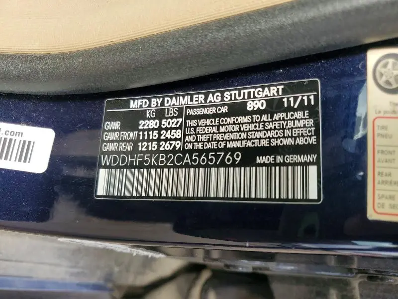 2012 MERCEDES-BENZ E 350  