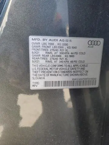 2015 AUDI Q7 TDI PREMIUM PLUS