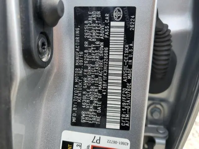2017 TOYOTA CAMRY LE  