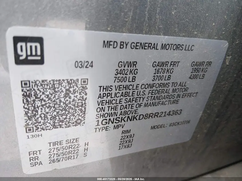 2024 CHEVROLET TAHOE 4WD LT