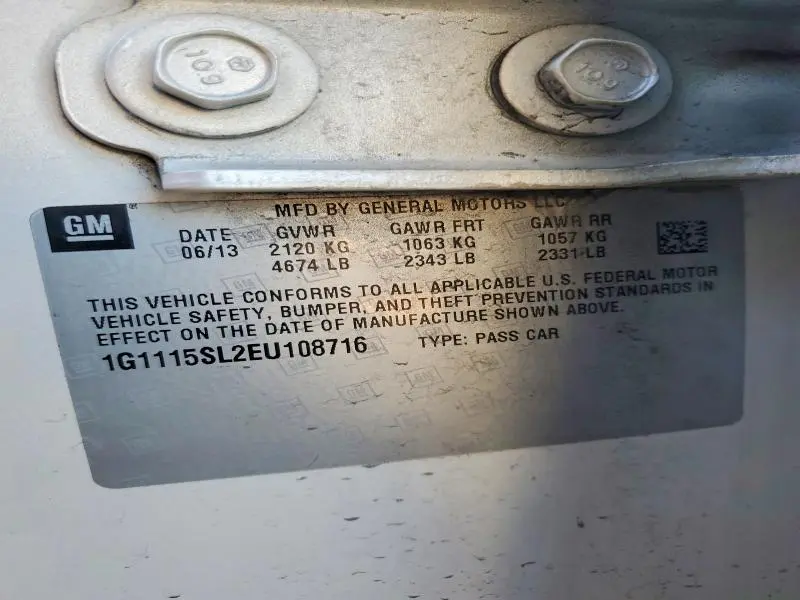 2014 CHEVROLET IMPALA LT  