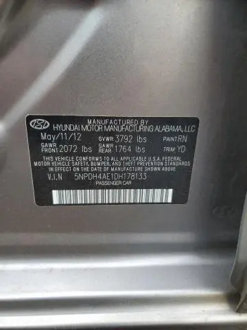 2013 HYUNDAI ELANTRA GLS  