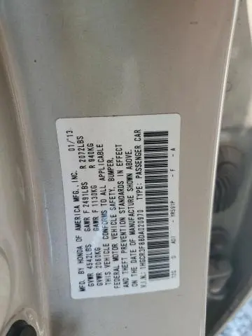 2013 HONDA ACCORD EXL  
