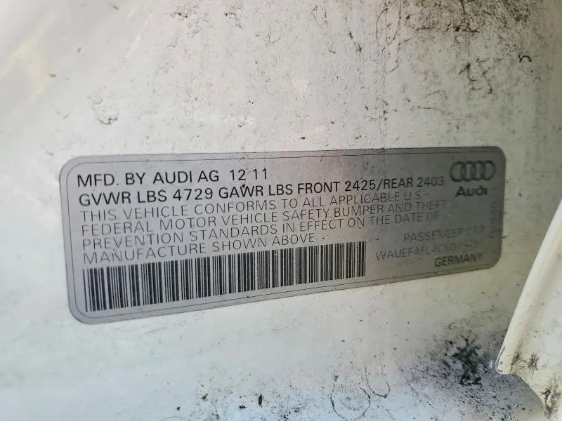 2012 AUDI A4 PREMIUM PLUS  