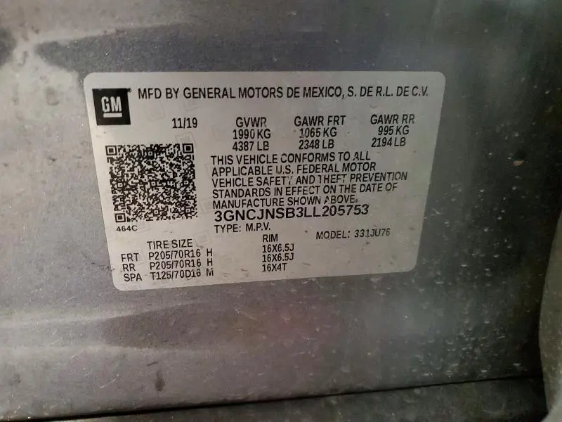 2020 CHEVROLET TRAX LS  
