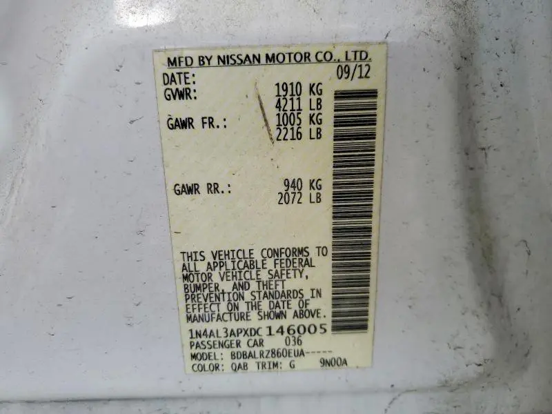 2013 NISSAN ALTIMA 2.5  