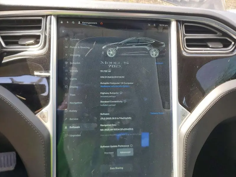 2015 TESLA MODEL S   