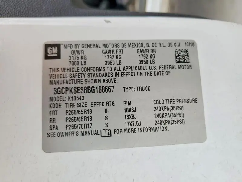 2011 CHEVROLET SILVERADO K1500 LT  