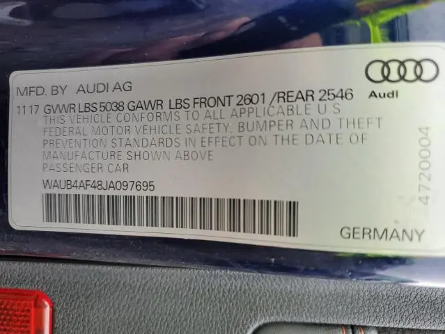 2018 AUDI S4 PREMIUM PLUS  