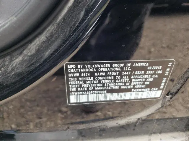 2015 VOLKSWAGEN PASSAT SE  