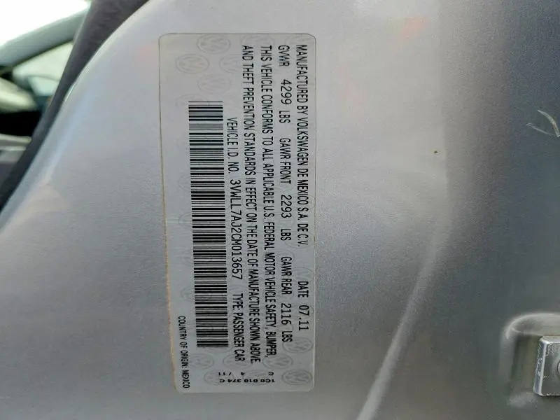 2012 VOLKSWAGEN JETTA TDI  