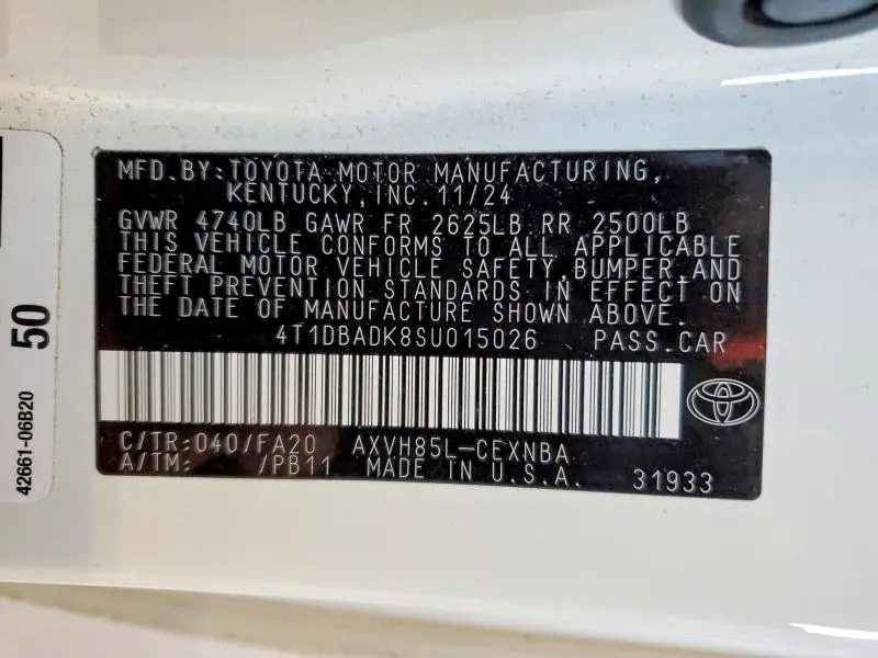 2025 TOYOTA CAMRY LE  