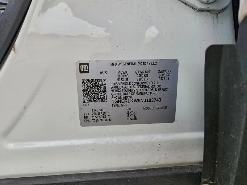 2022 CHEVROLET TRAVERSE LS  