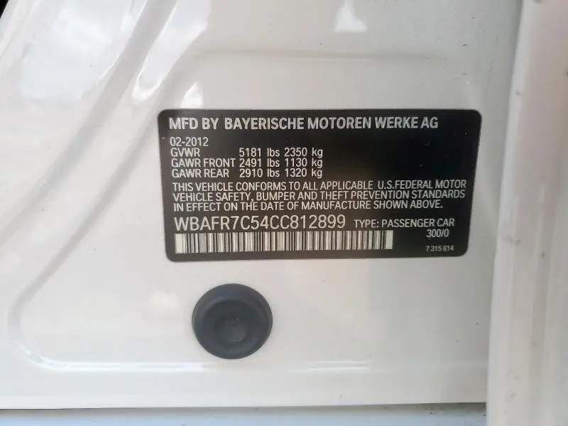 2012 BMW 535 I  