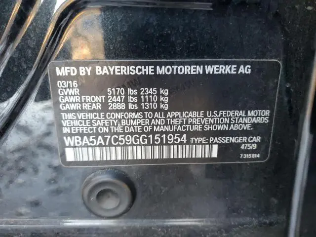 2016 BMW 528 XI  
