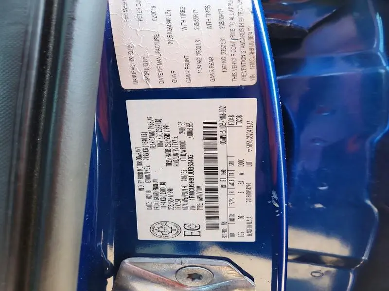 2018 FORD ESCAPE SEL  