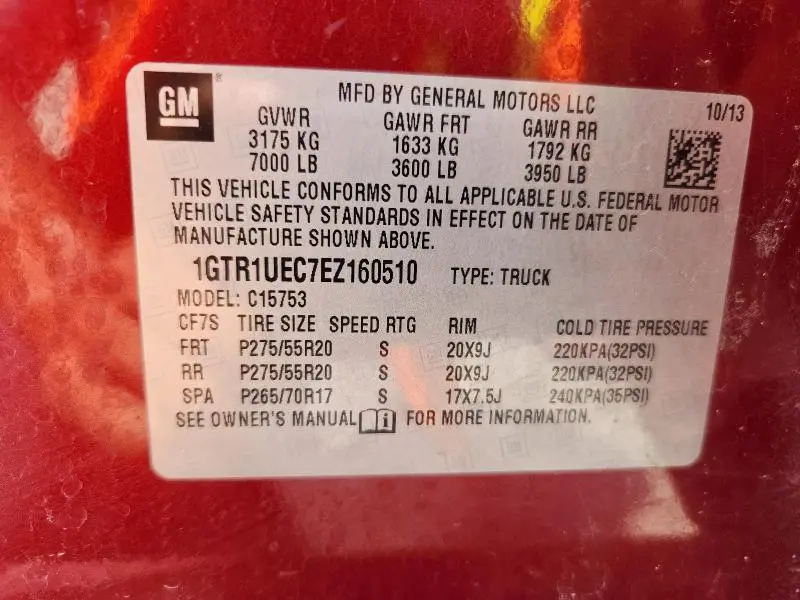 2014 GMC SIERRA C1500 SLE  
