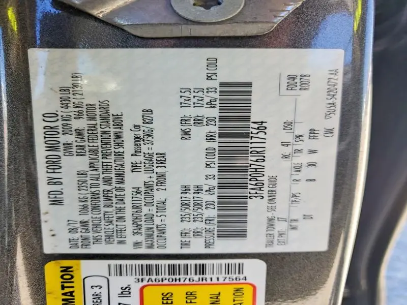 2018 FORD FUSION SE  