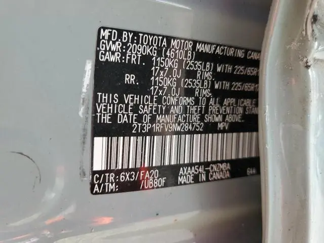 2022 TOYOTA RAV4 XLE  