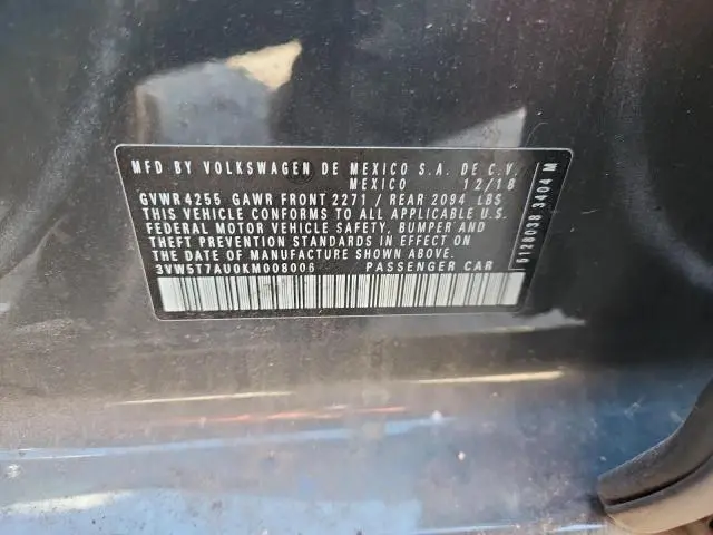 2019 VOLKSWAGEN GTI S