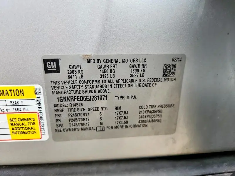 2014 CHEVROLET TRAVERSE LS  