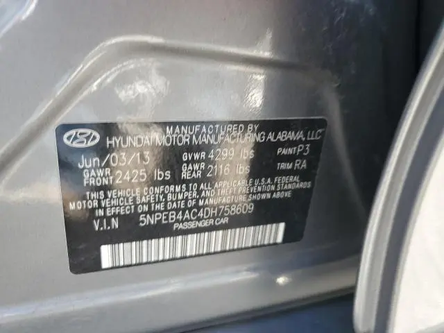 2013 HYUNDAI SONATA GLS  