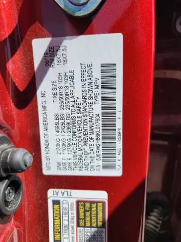 2019 HONDA CR-V EXL  