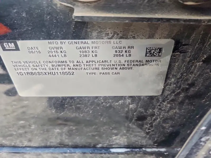 2017 CHEVROLET VOLT PREMIER  