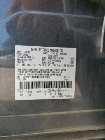 2015 FORD EDGE TITANIUM  