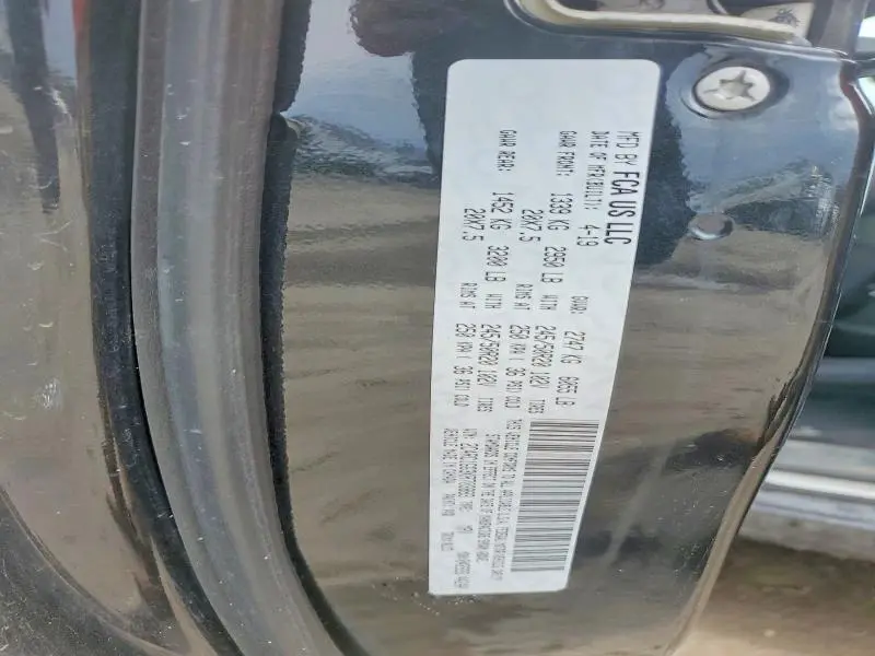 2019 CHRYSLER PACIFICA LIMITED  