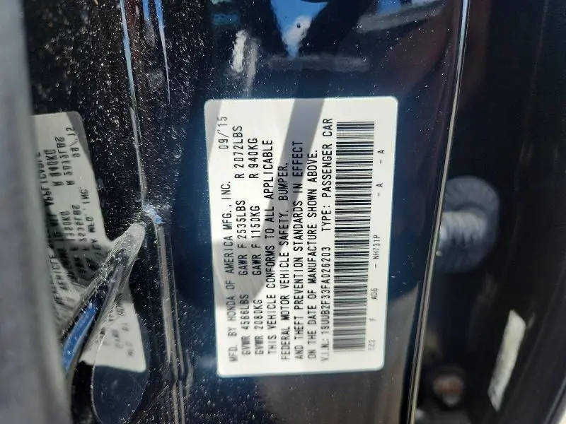 2015 ACURA TLX   