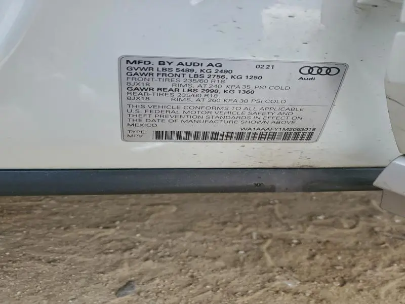 2021 AUDI Q5 PREMIUM  