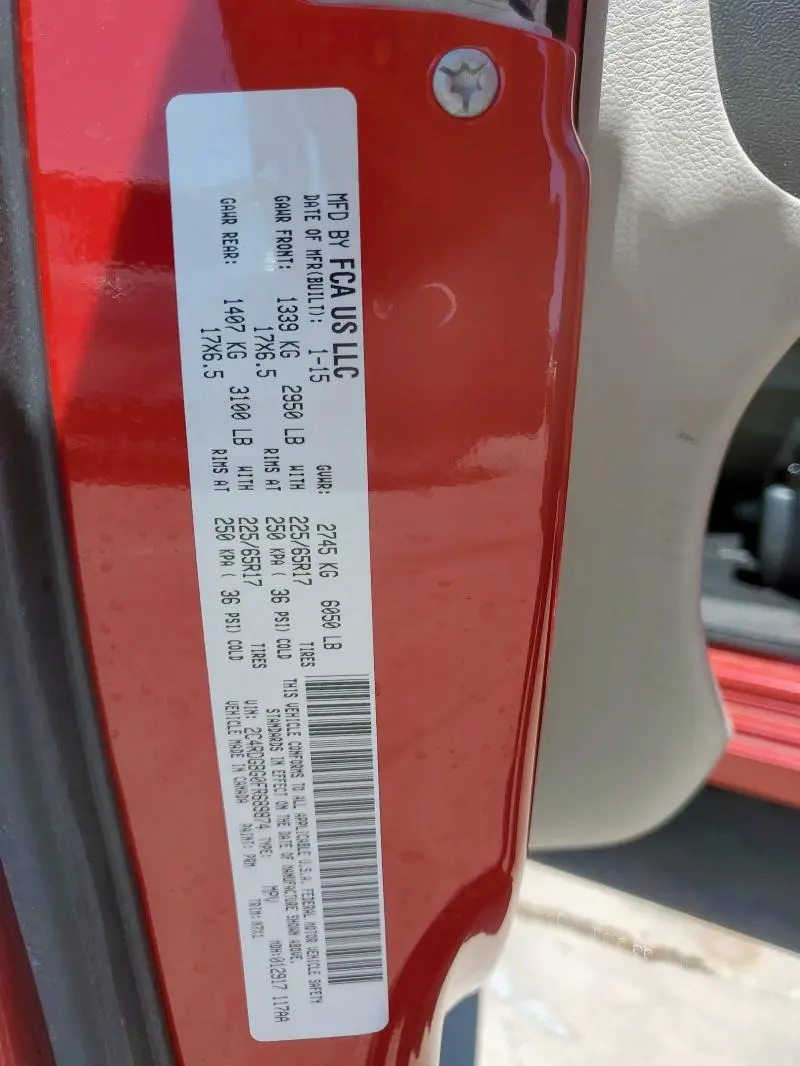 2015 DODGE GRAND CARAVAN SE  
