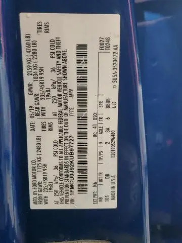 2019 FORD ESCAPE TITANIUM  