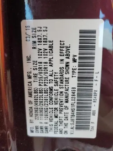 2015 ACURA RDX TECHNOLOGY  