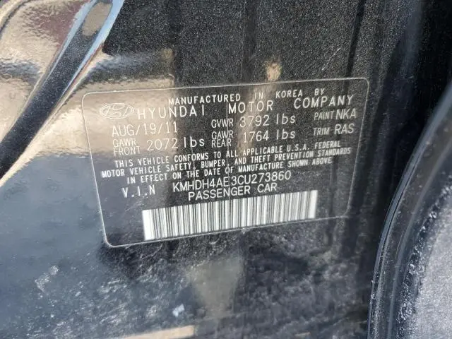 2012 HYUNDAI ELANTRA GLS