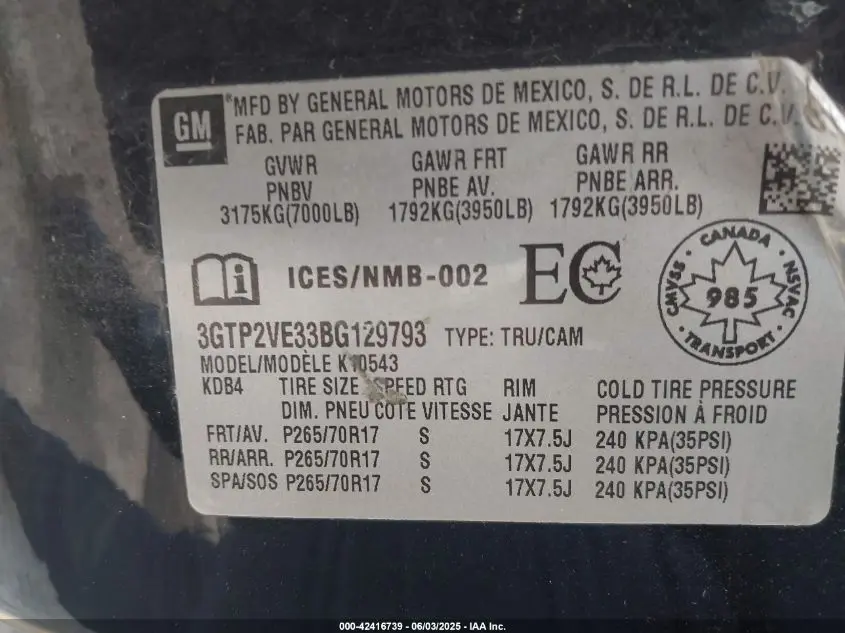 2011 GMC SIERRA 1500 SLE