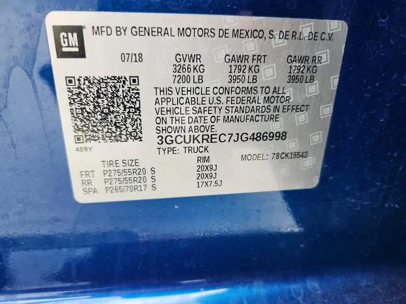 2018 CHEVROLET SILVERADO K1500 LT  