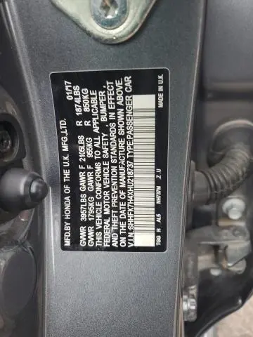 2017 HONDA CIVIC SPORT  