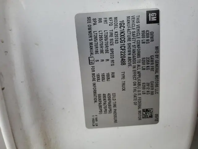 2012 CHEVROLET SILVERADO K2500 HEAVY DUTY LT  