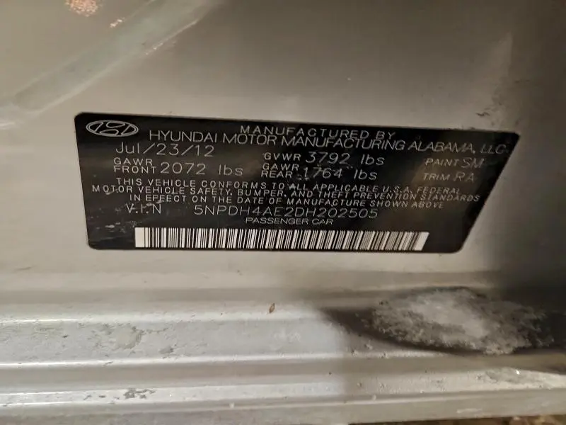 2013 HYUNDAI ELANTRA LIMITED  